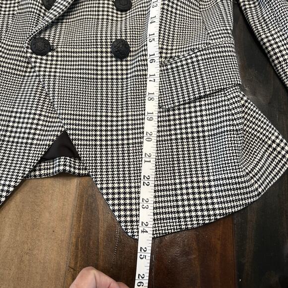 Elie Tahari Womens Blazer Black Plaid One Button Stretch Work Suit Jacket Sz 2 - Picture 8 of 9